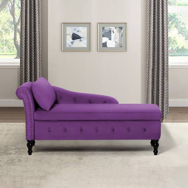 TFS Tufted Roll Arm Chaise Lounge/Sofa with box 2 Seater For Home And Living Room Solid Wood Settee
