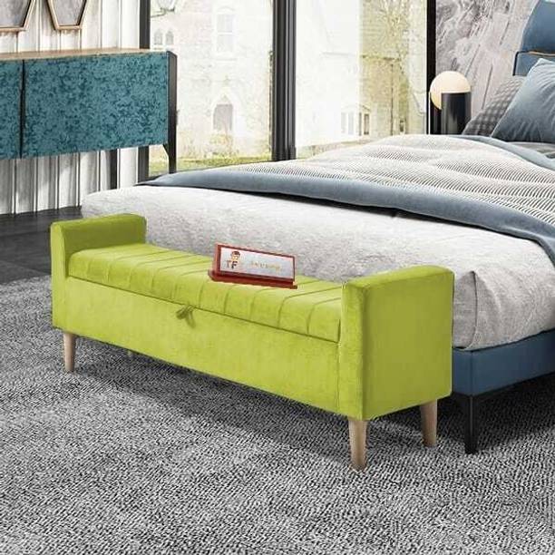 TFS Classic Chusion Velvet Fabric Settee/Sofa for Bedroom/Livingroom 2 setter Solid Wood Settee