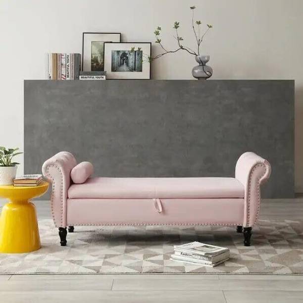 MAJESTIC MART Modern Storage Bench Sofa/Settee/Chaise/Lounger/ for Living & Bed Rooms/Office Solid Wood Settee