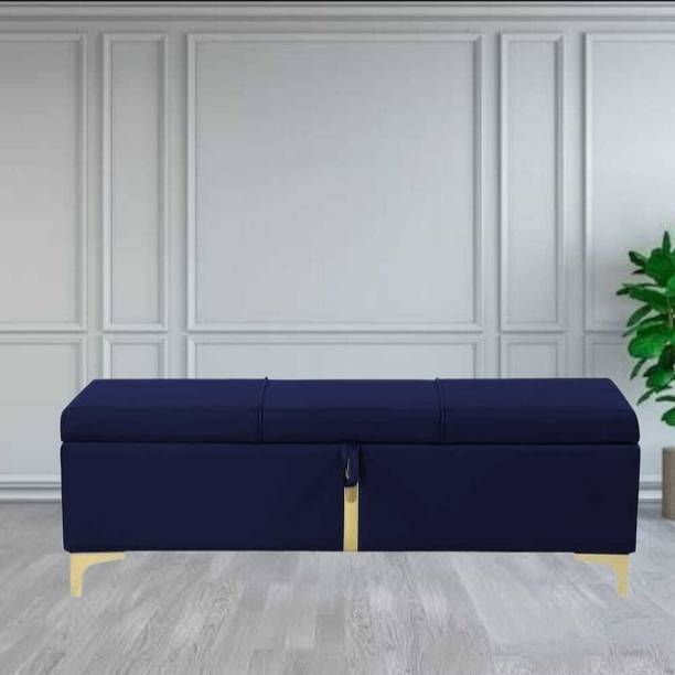TFS Versatile storage bench/diwan with golden design For Living Room/Bedroom Solid Wood Settee