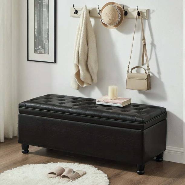 MAJESTIC MART Premium Velvet Storage Bench Sofa couches Ottoman 2 Seater Sofa for Home/Office Solid Wood Settee