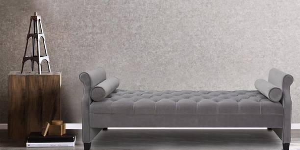 SIYARA DESIGN 3 Seater Settee/Bench/Couch | Fully Upholstered with Rolled Arms and Tufted Solid Wood Settee