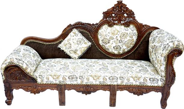 Woodzone Handicrafts Teak Wood Sofa Couch/diwan Three Seater for Living Room Furniture Solid Wood Diwan