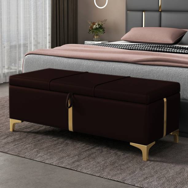 TFS Versatile storage bench/diwan with golden design For Living Room/Bedroom Solid Wood Settee