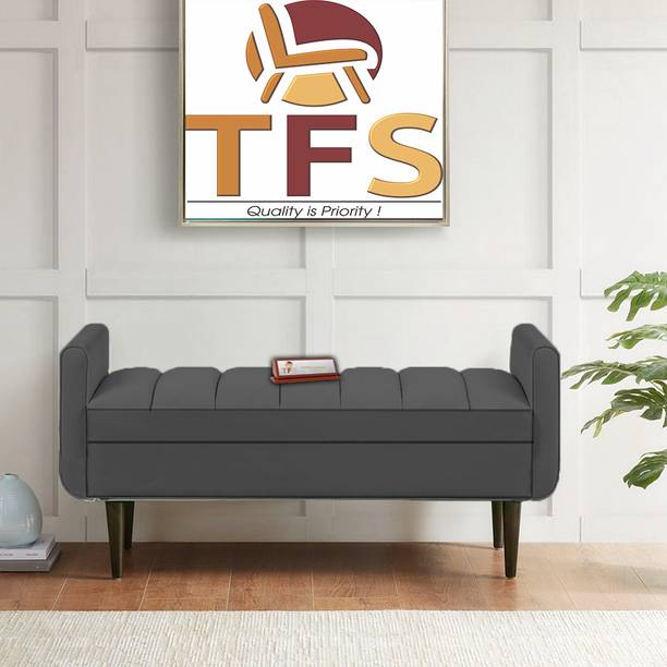 TFS Luxury Channel Tufted Curved Design 2 Setter Sofa/Bench With Box For Home Solid Wood Settee