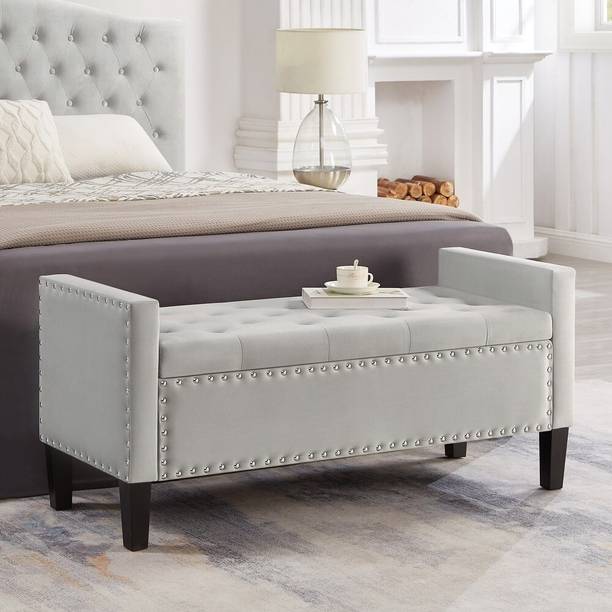 TFS Luxury Button Tufted Nail-Head Settee/Sofa 3 Setter For Bedroom/Living-room Solid Wood Settee