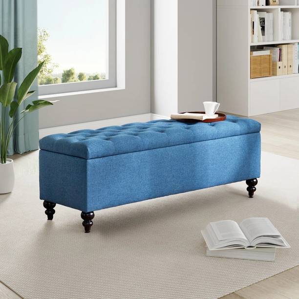 FRIENDS LIFE CLASSIC Living Tufted Cushion Design 3 Seater Bench /OTTOMAN/ Sofa for Home Solid Wood Diwan