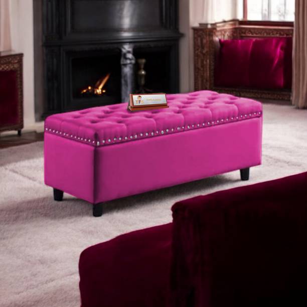 CozyLiving Luxurious Velvet Fabric Tufted Nailhead Trim Settee/Sofa for Bedroom/Livingroom Solid Wood Settee