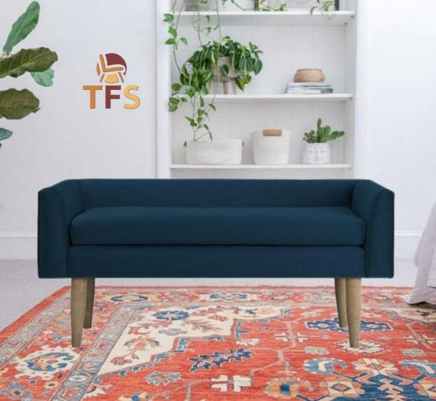 TFS Modern Cobalt Accent Bench/Sofa for Entryway/ Bedroom /Livingroom 2 seater Solid Wood Settee