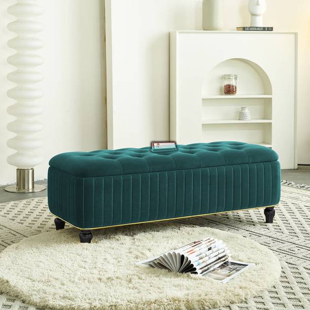 TFS Luxurious Storage Bench 2 Seater Sofa | Ottoman for Livingroom/Office/Home Solid Wood Settee