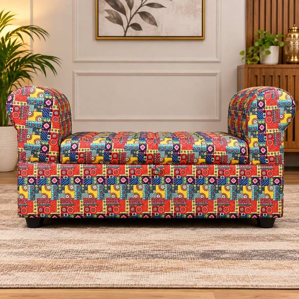 Flipkart Perfect Homes Upholstered Bench for Living Room Solid Wood Settee