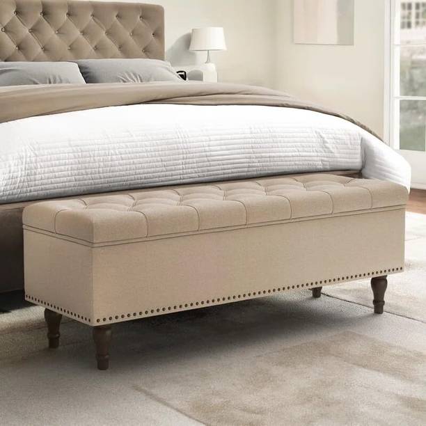 MAJESTIC MART Ottoman Bench with Storage for Living Room, Storage Sofa Couch Bedroom Entryway Solid Wood Diwan