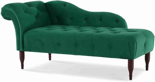 India wood mart Chesterfield-style chaise longue/couch sofa armchair chaise sofa Green Engineered Wood Diwan