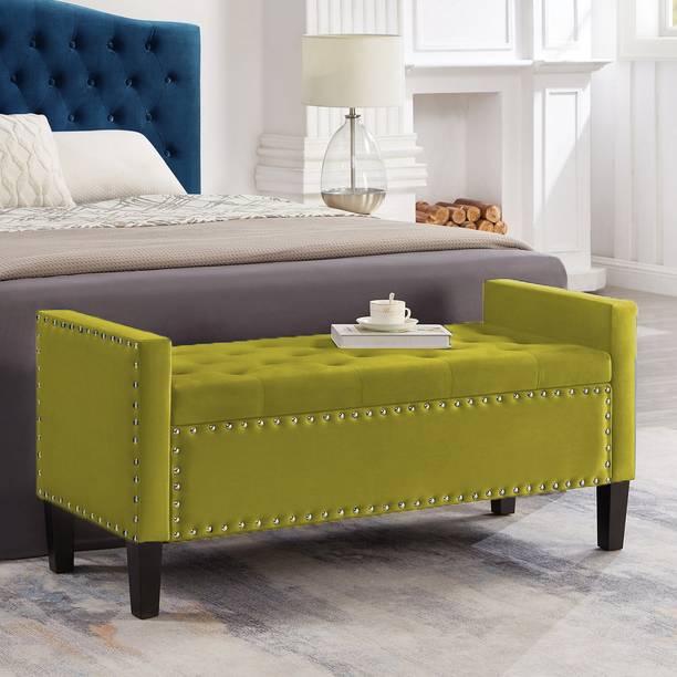 TFS Luxury Button Tufted Nail-Head Settee/Sofa 2 Setter For Bedroom/Living-room Solid Wood Settee