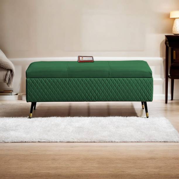 TFS Luxury Quilting Stitches Settee/Sofa with Storage Box For Bedroom/Livingroom Solid Wood Settee