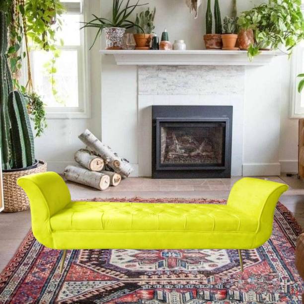 TFS Luxury Cordelia Bench tufted button velvet fabric 2 seater Solid Wood Settee
