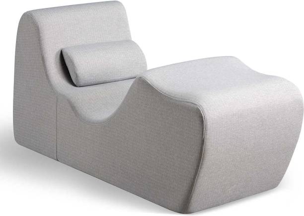 Soul Light Art Sheesham wood Sofa Chaise Pillow Included for Relaxation Yoga Light Grey Engineered Wood Diwan