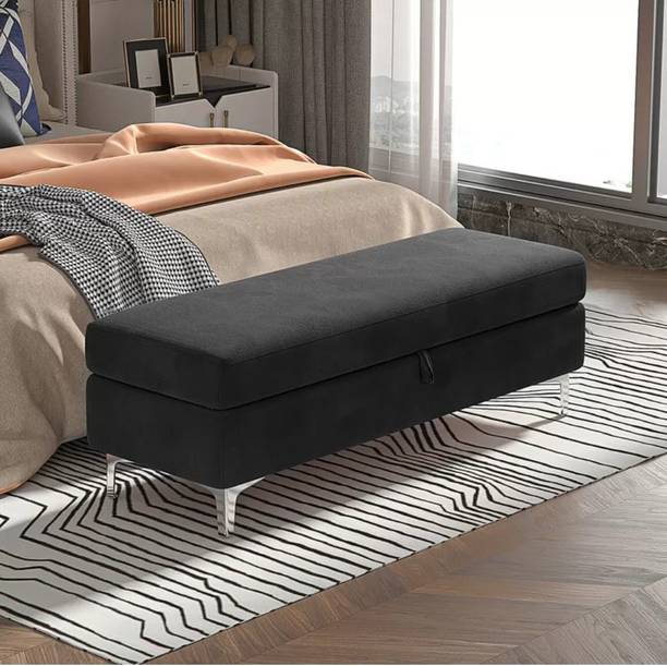 INAYA HOUSE Upholstered Solid Wood Settee
