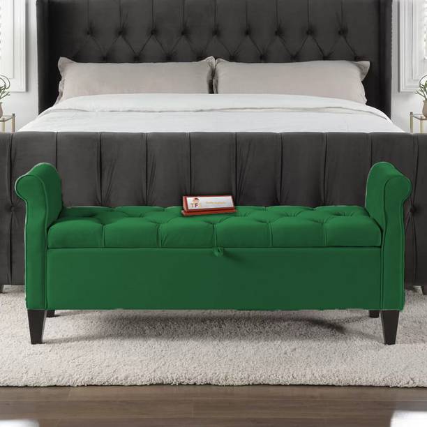 TFS Luxury Roll-Arm 2 Setter Sofa/Bench/Settee with Storage Box For Bedroom/Living Solid Wood Settee