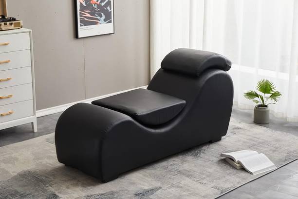 Soul Light Art Sheesham wood Sofa Chaise with Detachable Pillows for Relaxation and Yoga Black Engineered Wood Diwan