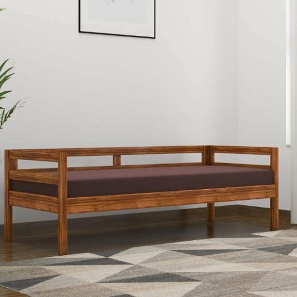 Worldwood SheeshamWood Sofa Cum Couch with Base Cushion for LivingRoom/Home Solid Wood Settee