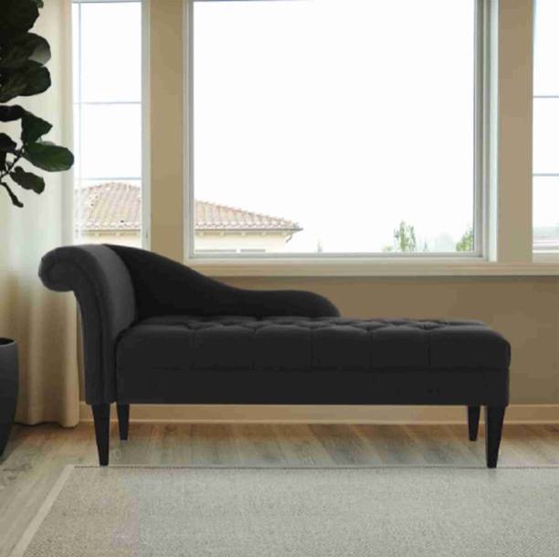 Soul Light Art Chesterfield-style chaise longue/couch sofa armchair chaise lounger sofa Black Engineered Wood Diwan