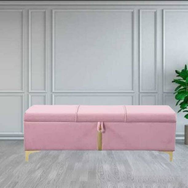 TFS Versatile storage bench/diwan with golden design For Living Room/Bedroom Solid Wood Settee