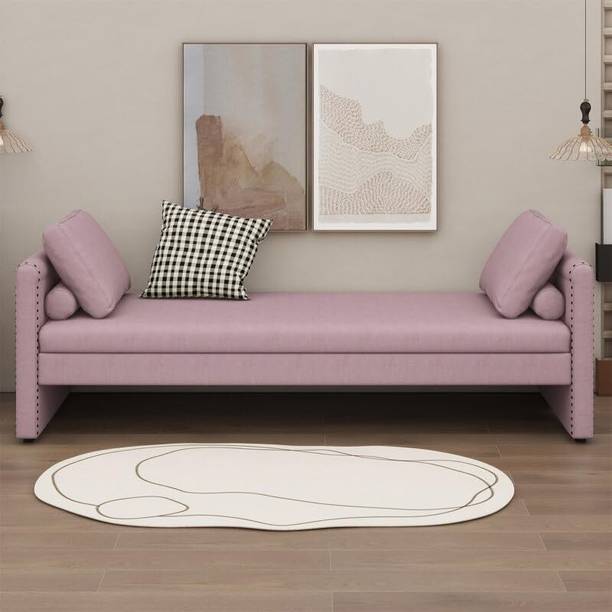 DMKDecor Ottoman Bench with Armrest for Living Room Bedroom Solid Wood Settee