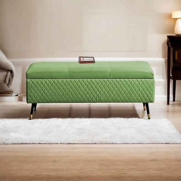 TFS Luxury Quilting Stitches Settee/Sofa with Storage Box For Bedroom/Livingroom Solid Wood Settee