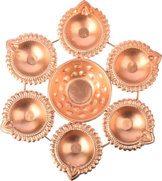 Satvik Traditional Metal Urli Diya for Pooja, Diwali & Home Decoration Iron (Pack of 2) Table Diya