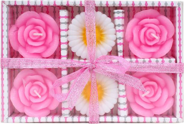 KSI Lotus Flower Shape Water Sensor Floating Glitter Wax Candles Home Decor Diyas Candle