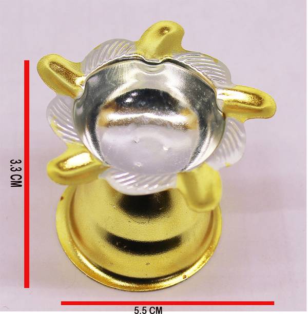 Ojas Silver Plated, Gold Plated (Pack of 12) Table Diya Set