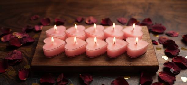 Riva Home Décor & Love-Themed Decorative Candle Arrangement Plastic Table Diya Set