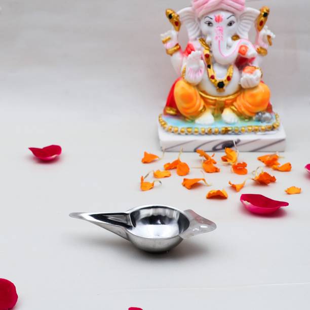 Flipkart SmartBuy Stainless Steel Diya | akhand Diya | Oil lamp | Deepak for all Pooja & Festivals Stainless Steel Table Diya