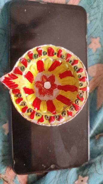 AOONE 003 Earthenware (Pack of 2) Table Diya Set