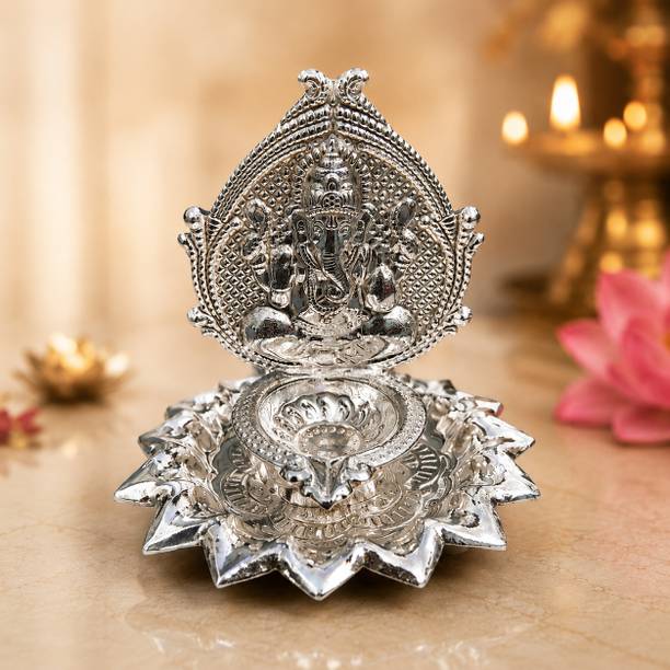 jaidev Silver Plated Table Diya