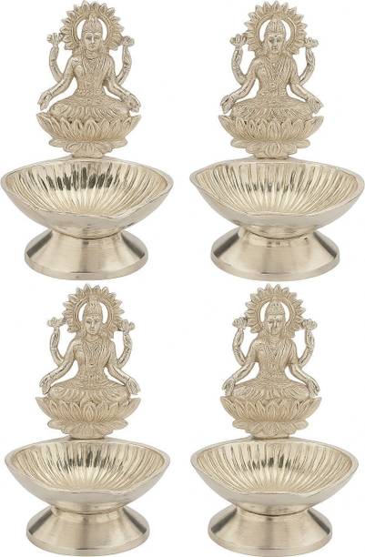 yugal industries Table Diya Gold Plated (Pack of 4) Table Diya