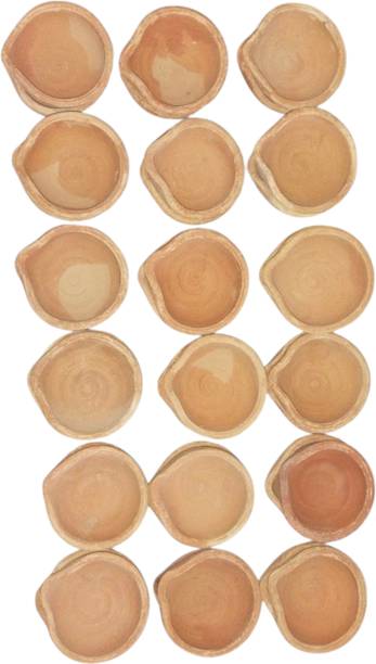 COMTOSS Natural Clay diwali Diya, earthen clay diya Terracotta Handmade clay mitti diya Terracotta (Pack of 21) Table Diya