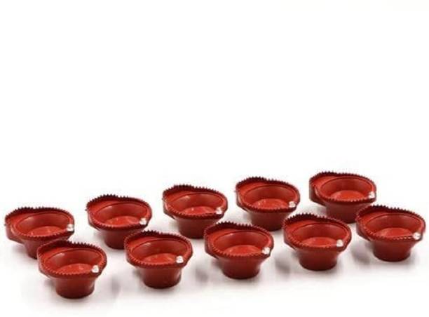 GATIMAN ENTERPRISES Plastic (Pack of 12) Table Diya Set