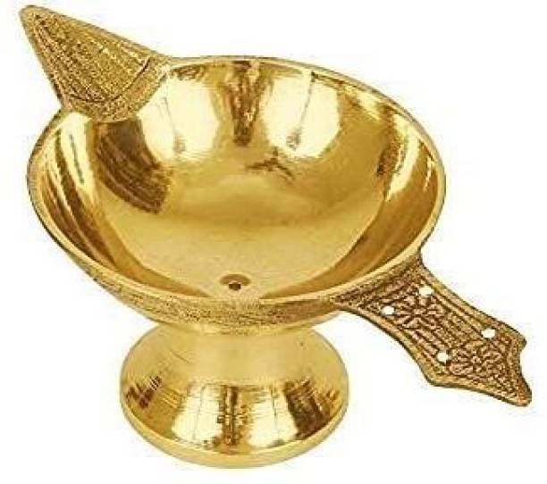 S H Royalstore S H ROYAL STORE pooja diya pack of 1 (Height: 1.5 inch) Brass Table Diya Set
