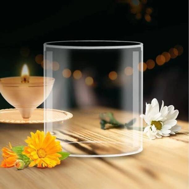 Ein Sof Diya Glass Cover - 3X-Large Size Borosilicate Glass Cover for Without Diya - Glass Table Diya