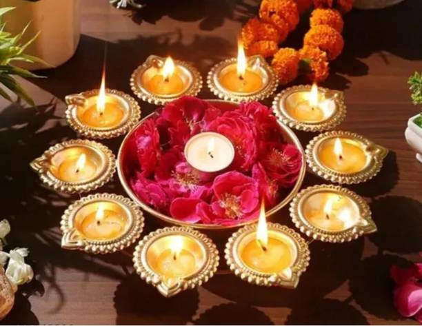 AH IMPEX Best Premium QualityTraditional & spiritual Diya Urli Iron Table Diya