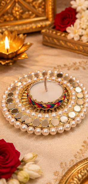 Premanand Bhakti Store Silver Table Diya