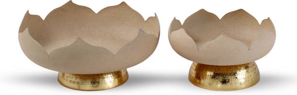 SMARTNESTCART JNI-9903 Iron (Pack of 2) Table Diya Set