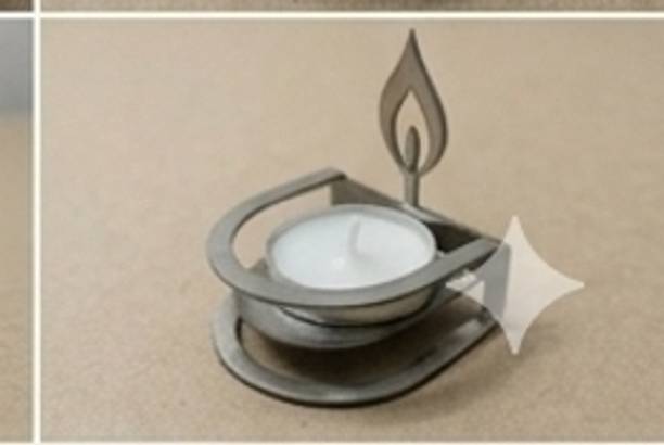 MAYKOBAYKO Vintage Charm Table Diya Silver Table Diya