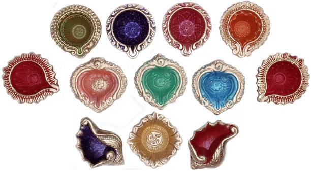 BJAC Traditional Pottery (Pack of 12) Table Diya Set