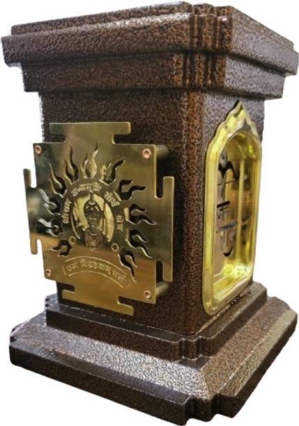 Shubh Sanket Vastu Shriramdeep Positive Energy Creater Lamp Based on Panchatatva - 5x5x6 Inches Brass Table Diya