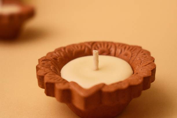 mittified Terracotta (Pack of 6) Table Diya Set
