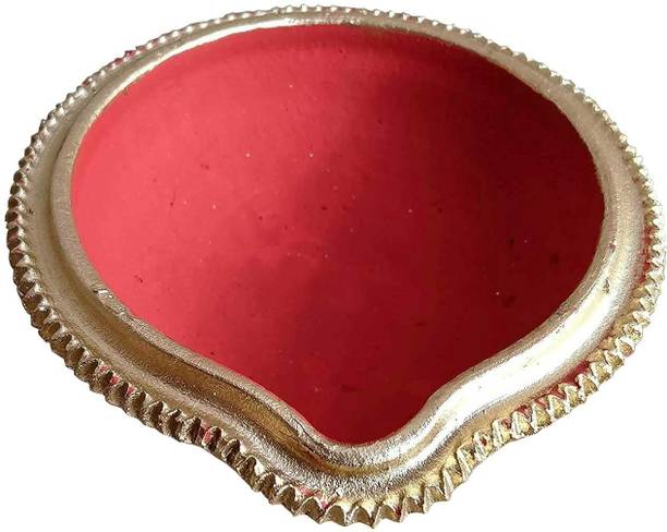ADRON Clay Big Size Diya Set Of 1 pcs Terracotta Table Diya