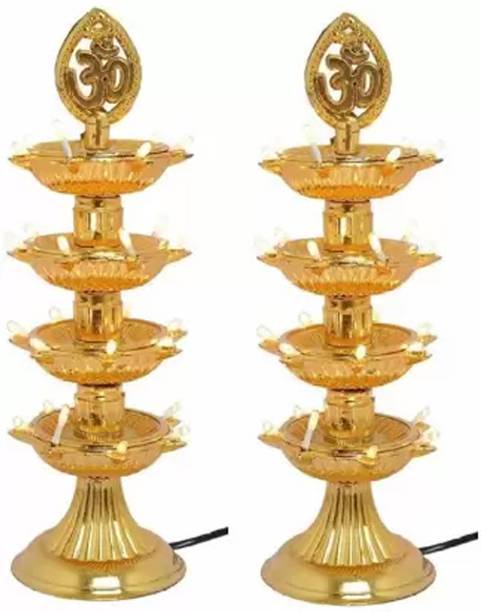 D.V TECH Cast Iron (Pack of 2) Table Diya Set